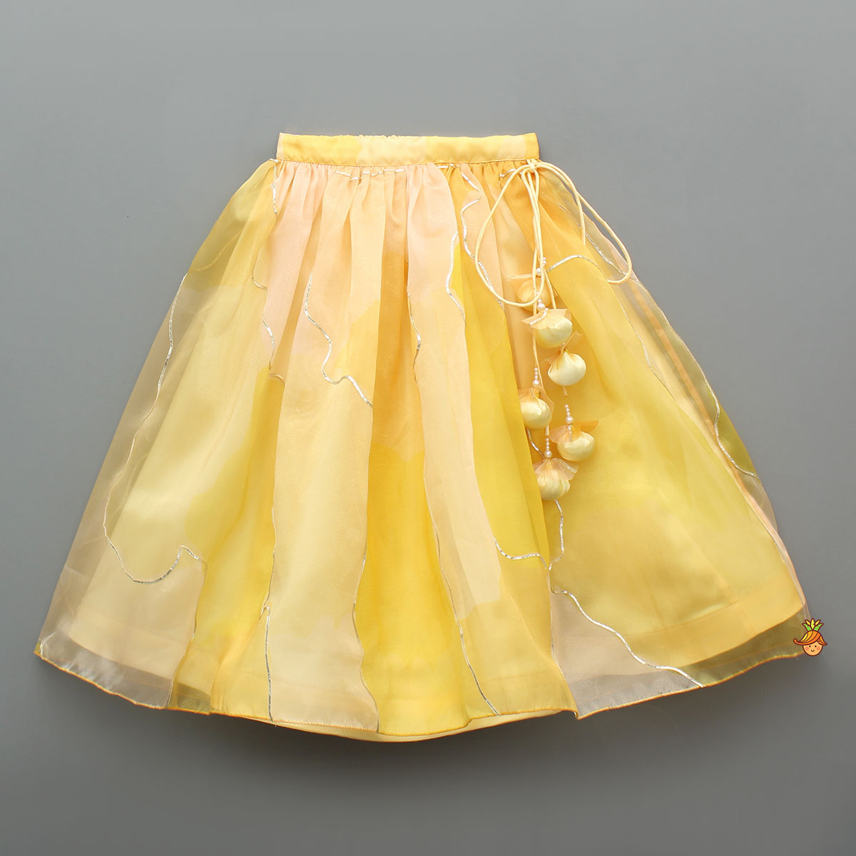 Pre Order: Organza Stylish Halter Neck Off Shoulder Top With Lehenga