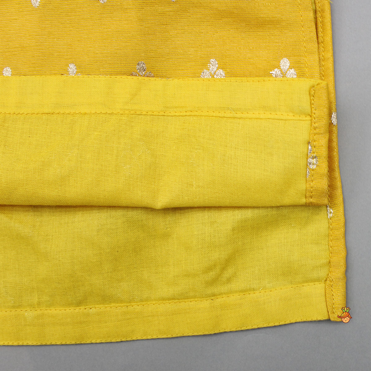 Pre Order: Yellow Sheen Brocade Silk Kurta With Pyjama