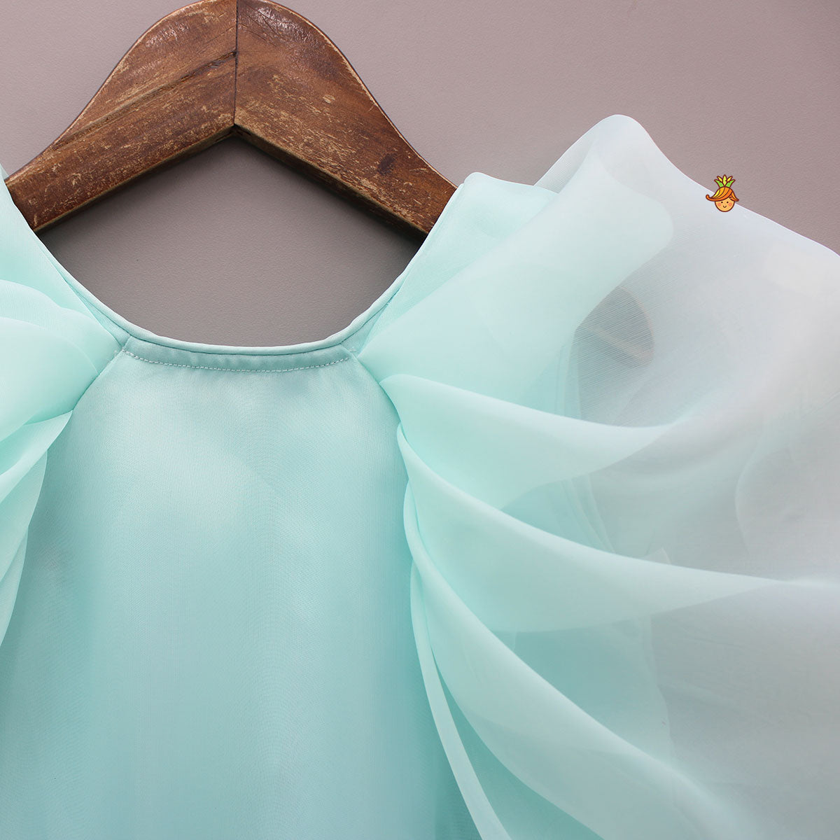 Pre Order: Fabric Flowers Embellished Blue Dress
