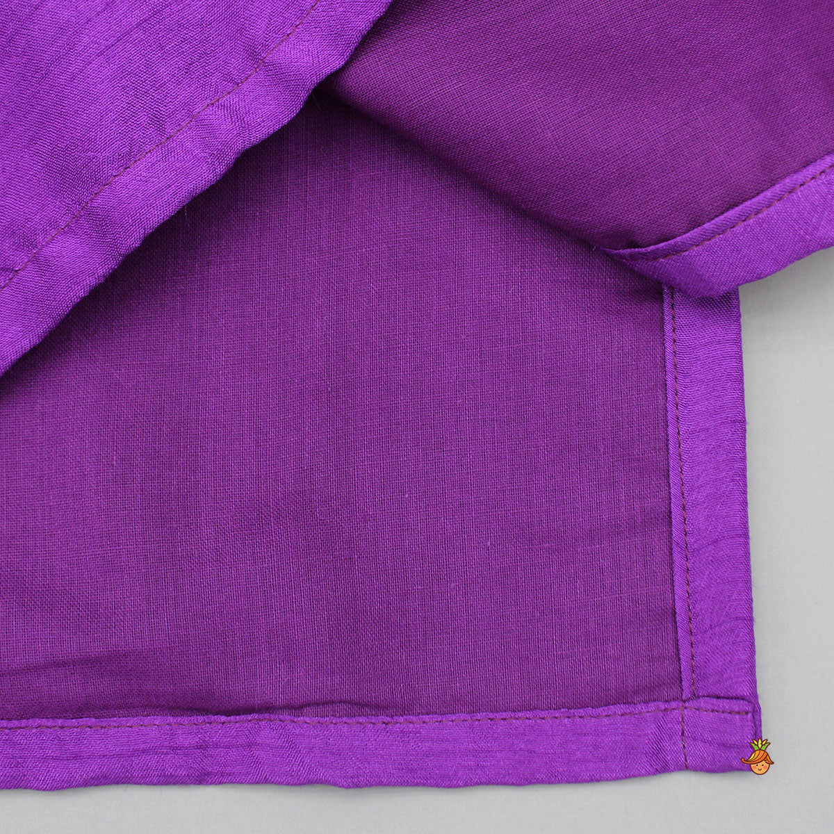 Pre Order: Purple Jacket Style Kurta With Off White Pyjama