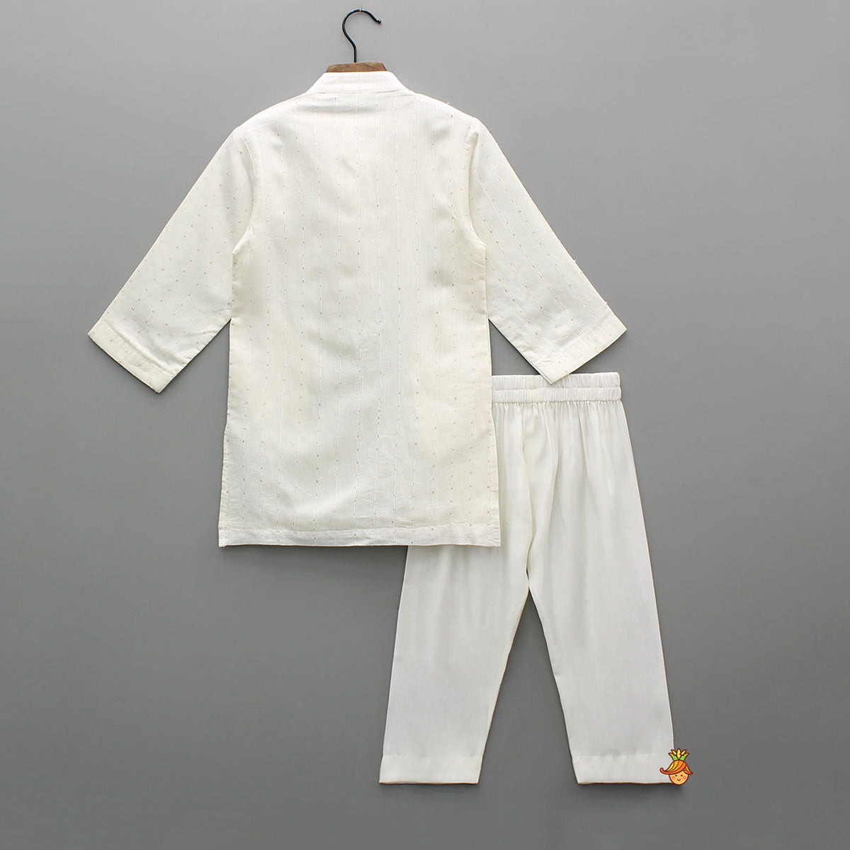 Pre Order: Faux Mirror Embroidered Sequin Detailed Kurta With Pyjama