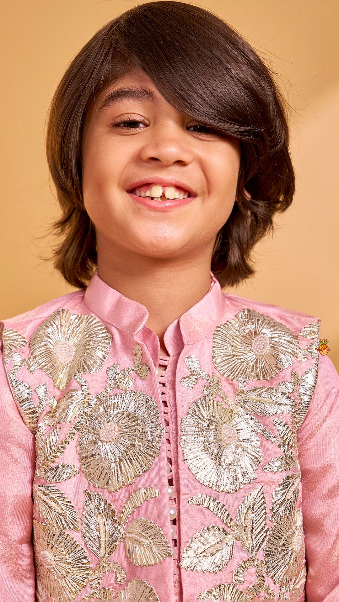 Pre Order: Shimmery Kurta With Shimmery Front Open Hand Embroidered Jacket And Pyjama