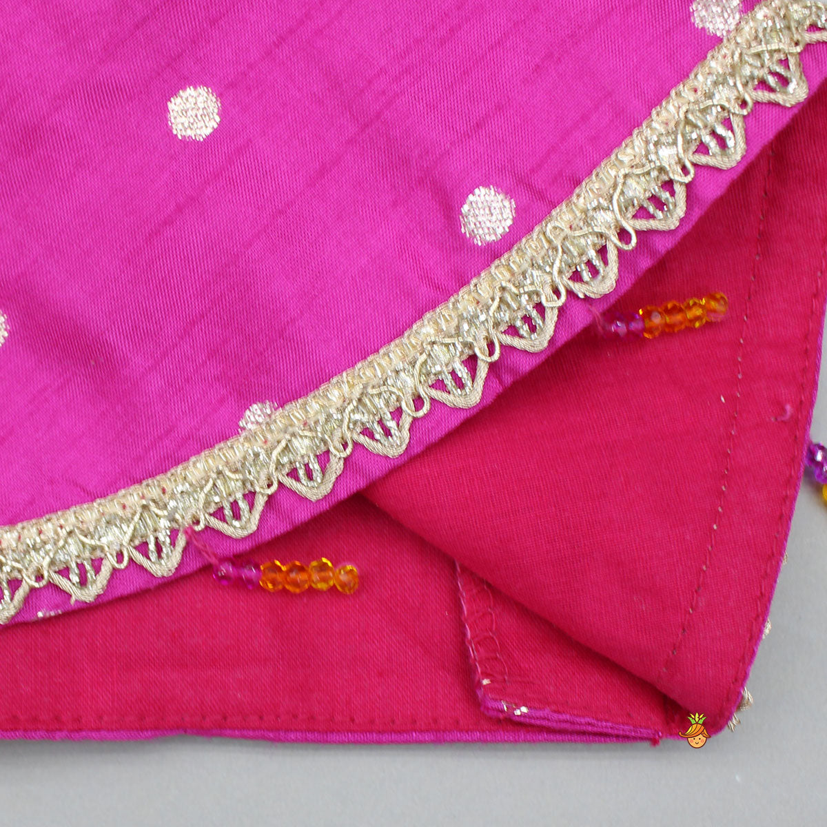 Pre Order: Pink Sleeveless Top With Brocade Palazzo And Dupatta