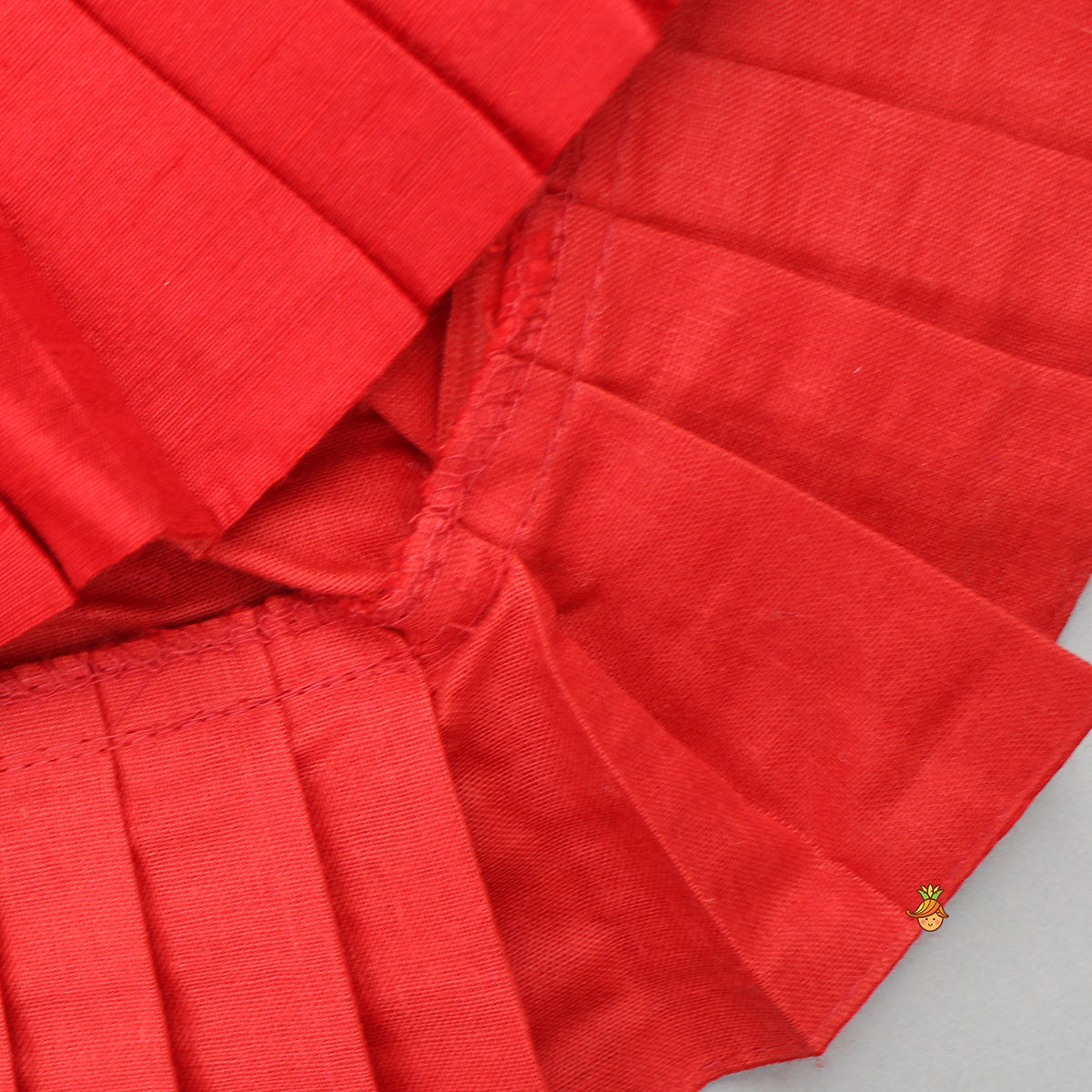 Pre Order: Elegant Elephant Embroidered Red Top With Silk Lehenga