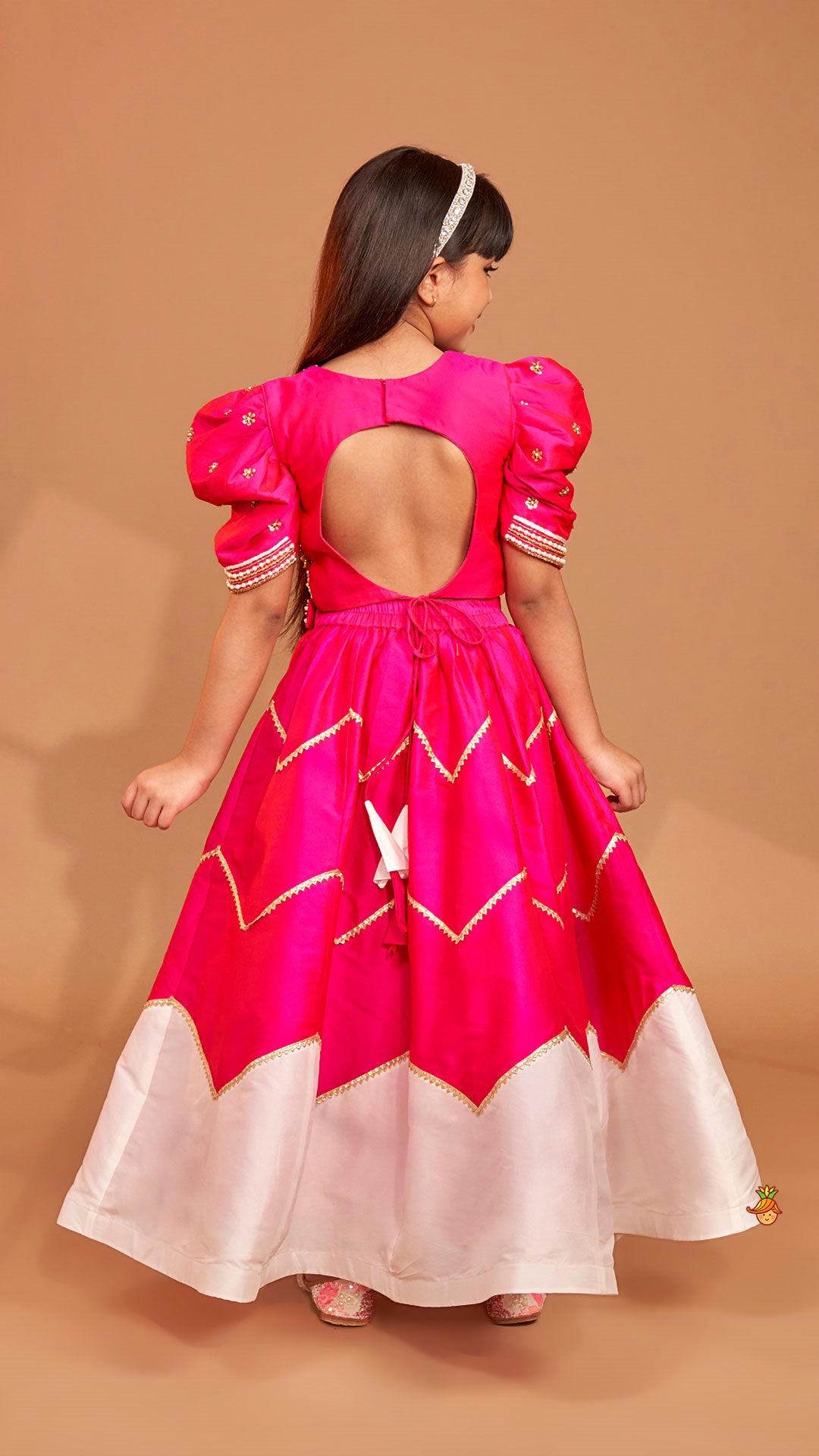 Pre Order: Pink Embroidered Top With Stylish Lehenga And Dupatta
