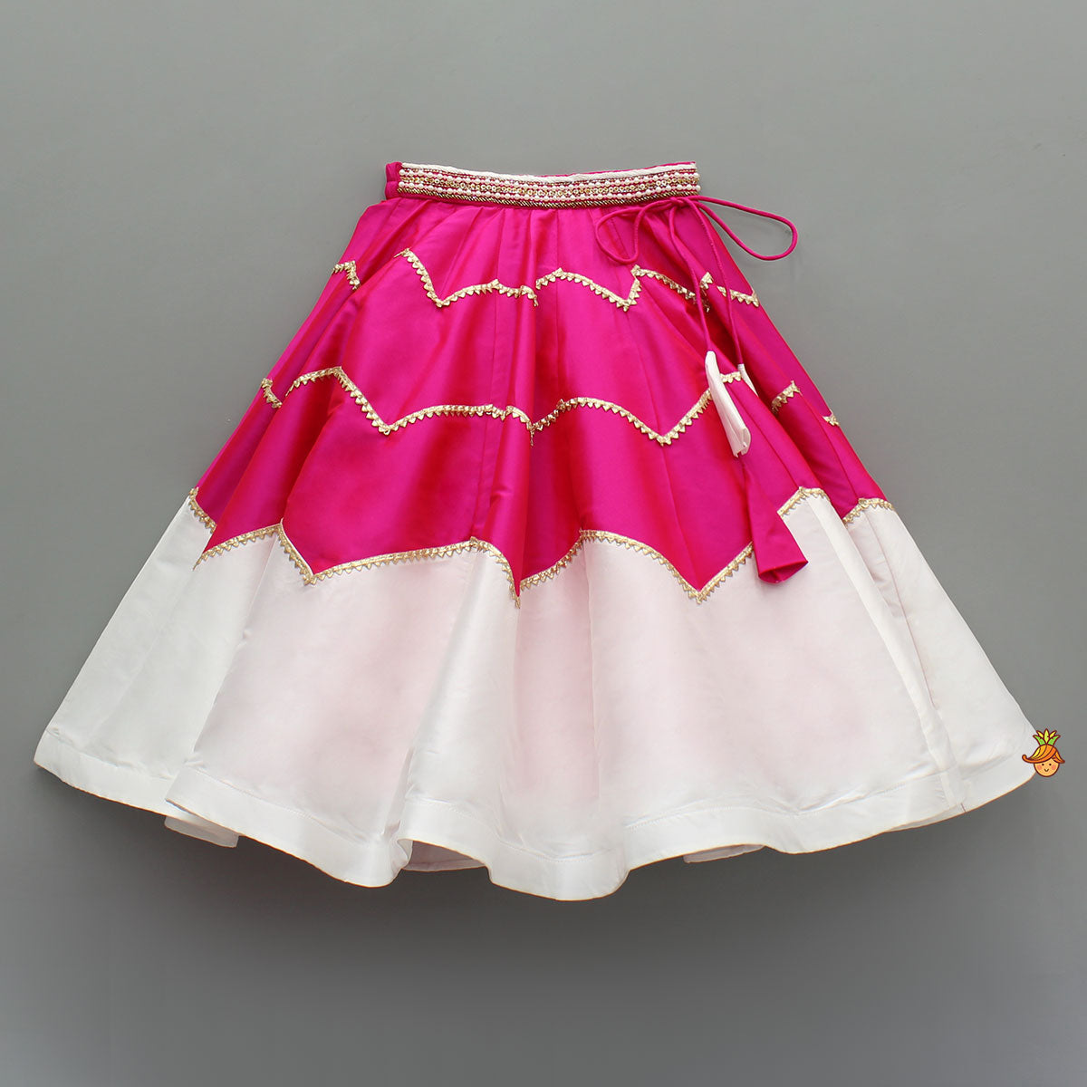 Pre Order: Pink Embroidered Top With Stylish Lehenga And Dupatta