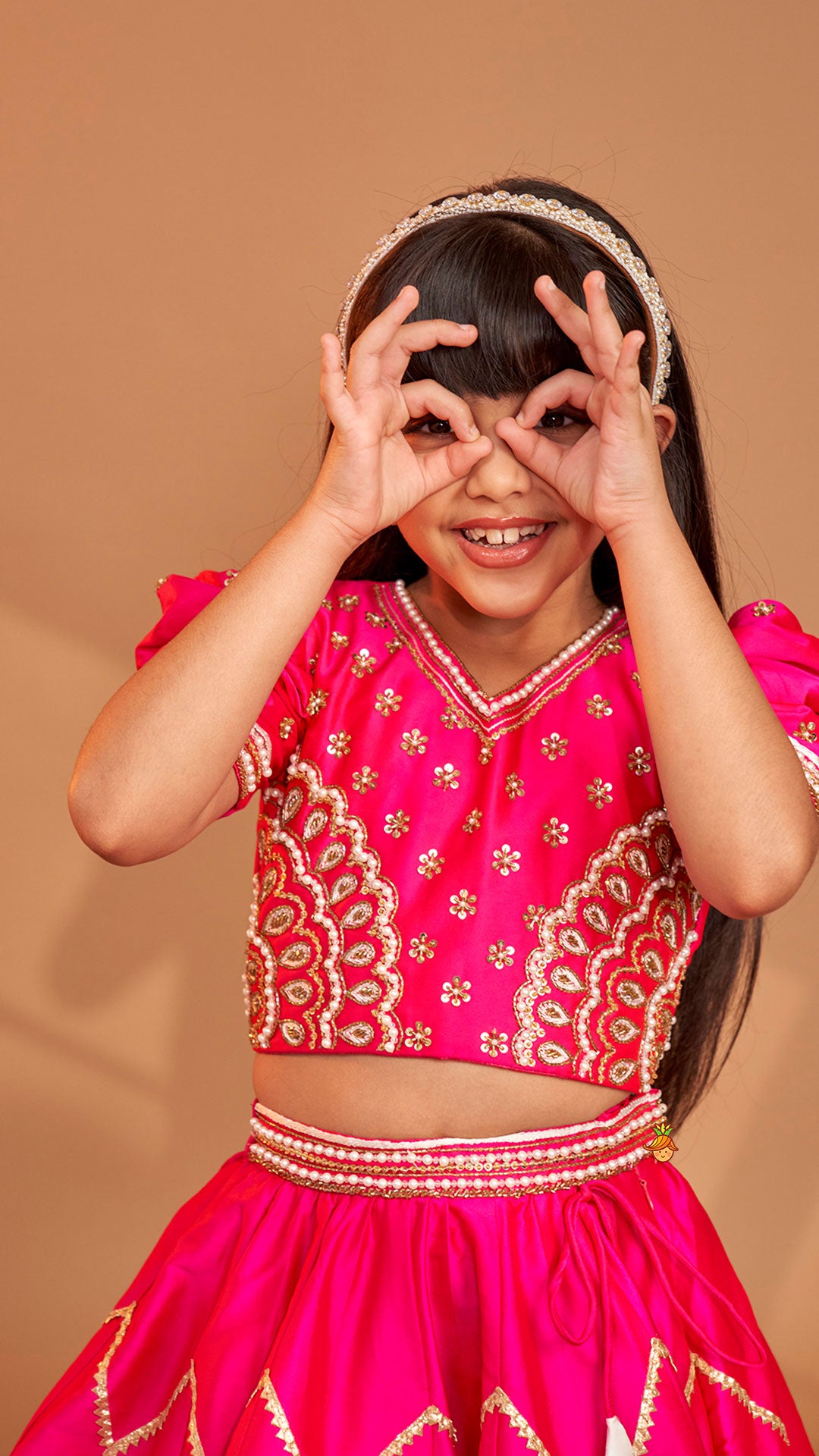 Pre Order: Pink Embroidered Top With Stylish Lehenga And Dupatta
