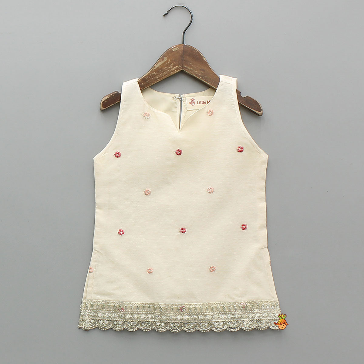 Booti Embroidered Kurti And Palazzo With Matching Dupatta