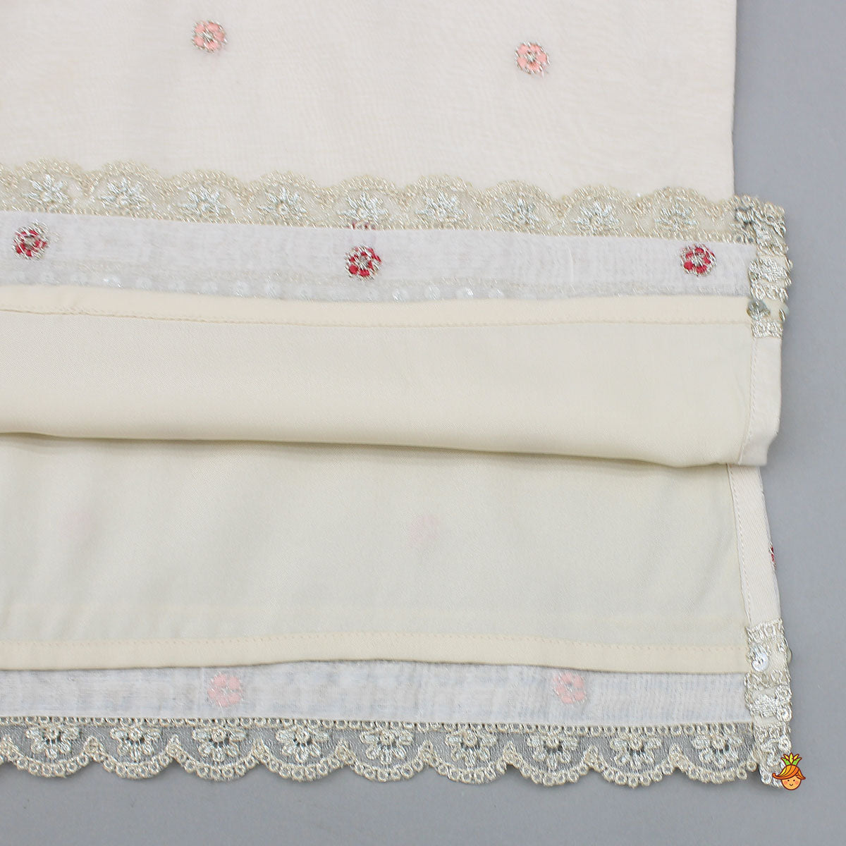 Booti Embroidered Kurti And Palazzo With Matching Dupatta