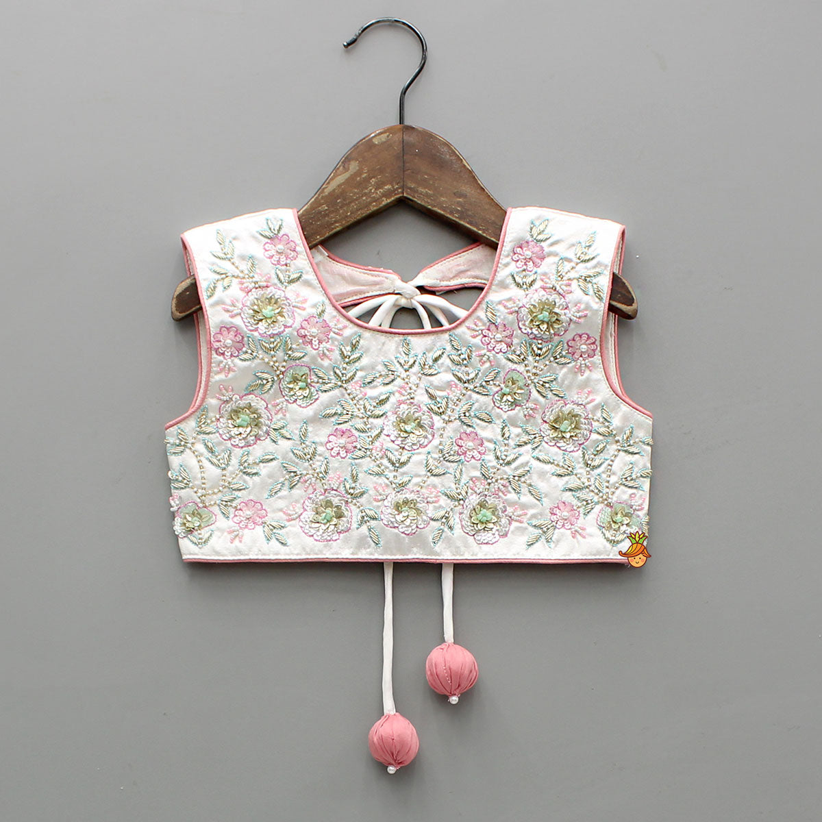 Pre Order: Beautiful Floral Hand Embroidered Top With Palazzo