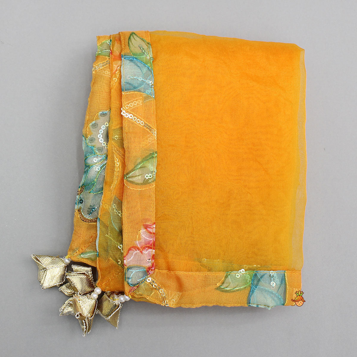 Pre Order: Stylish Floral Embellished Strappy Top And Floral Lehenga With Dupatta