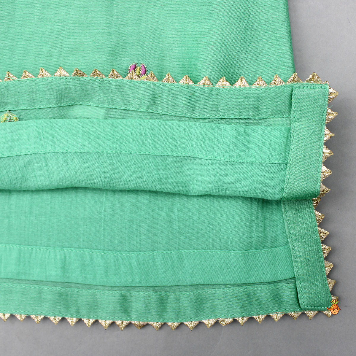 Pre Order: Green Embroidered Kurta With Lehenga And Dupatta