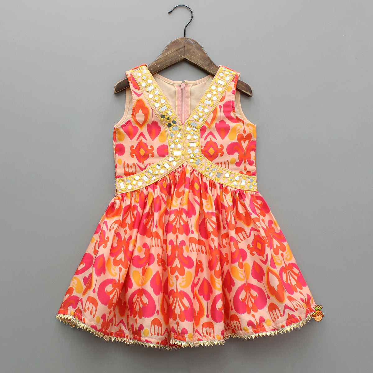 Pre Order: Sleeveless Peplum Kurti With Sharara