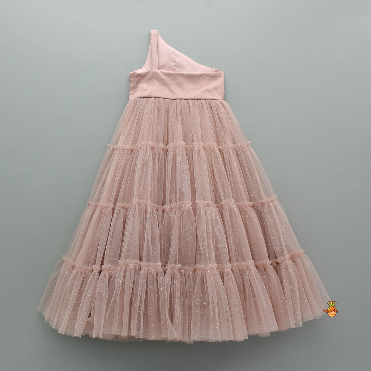 Pre Order: Radiant One Shoulder Embroidered Glittered Gown