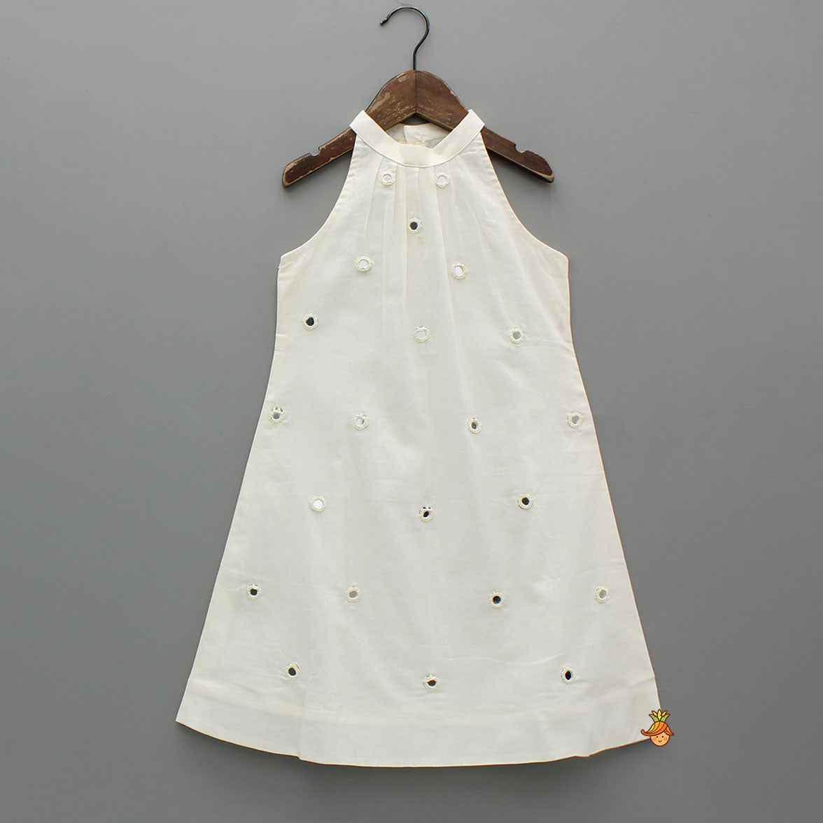 Pre Order: Fresh White Halter Neck Kurti With Pant