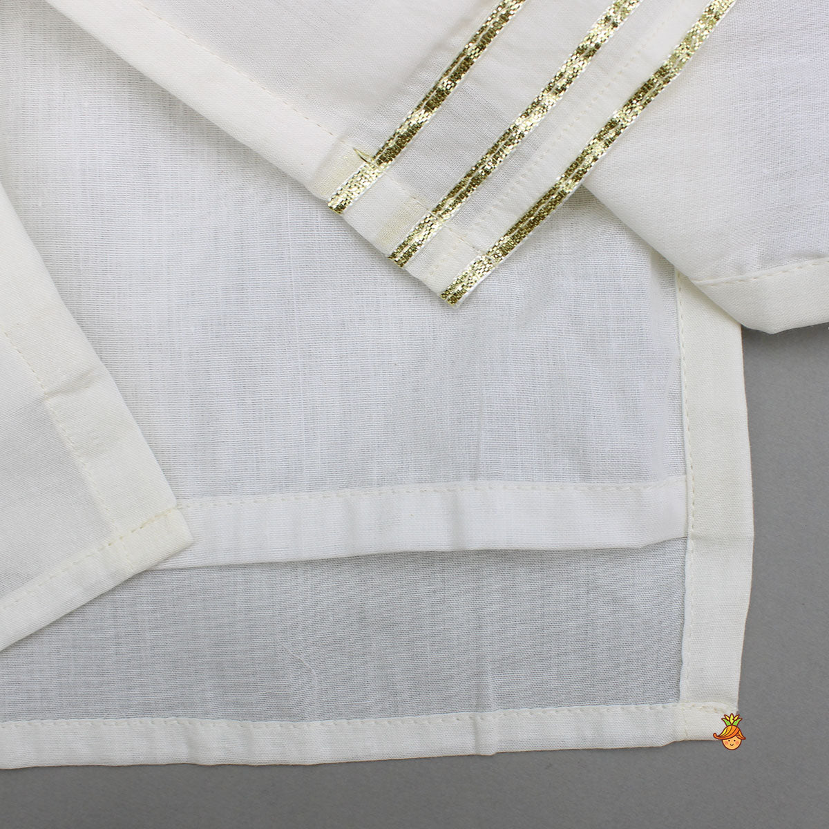 Pre Order: Elegant White Kurti With Sharara And Dupatta