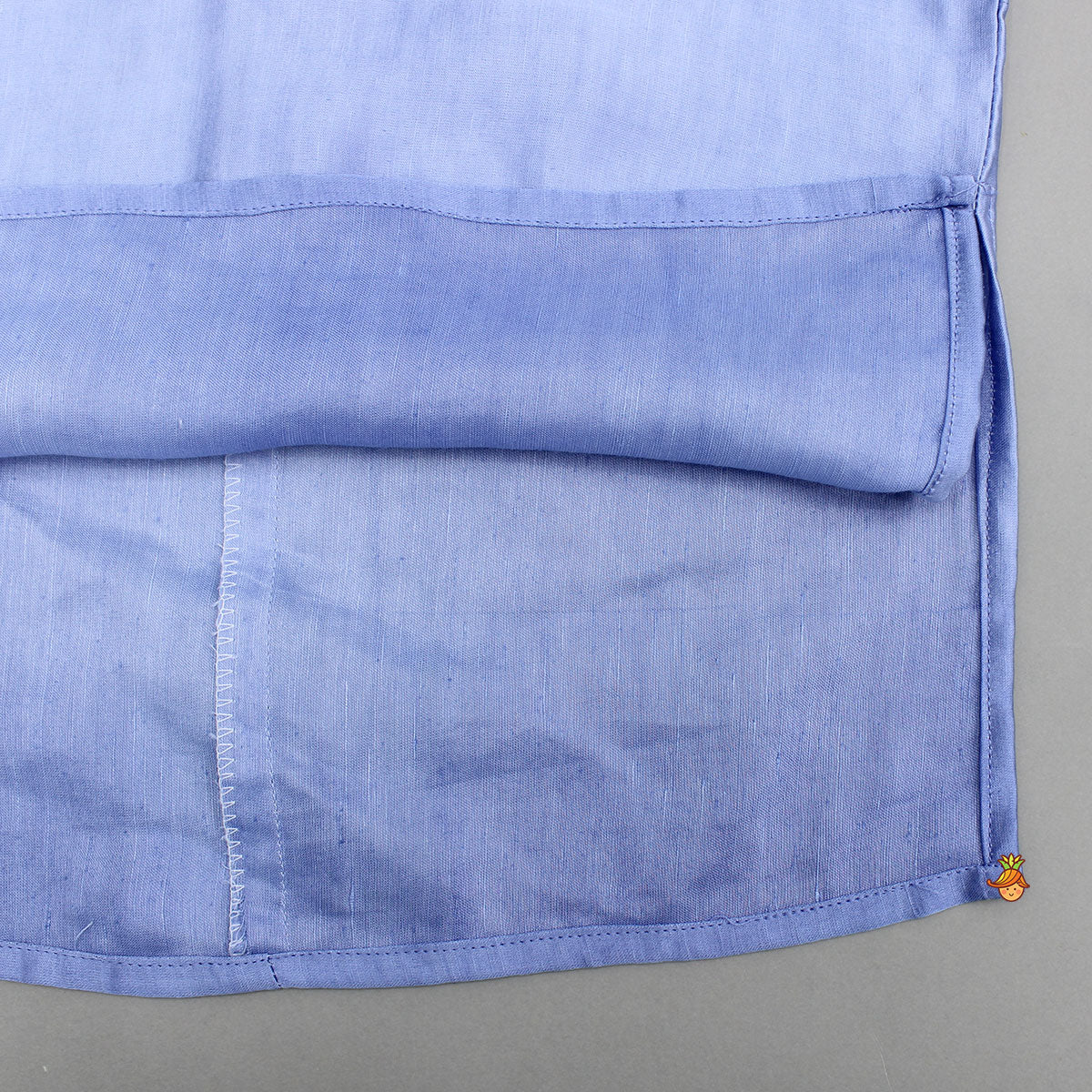 Pre Order: Blue Ombre Kurta With Front Open Embroidered Ombre Jacket And Pyjama