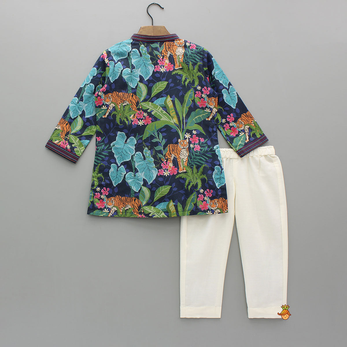 Pre Order: Jungle Safari Printed Multicolour Kurta With Pyjama