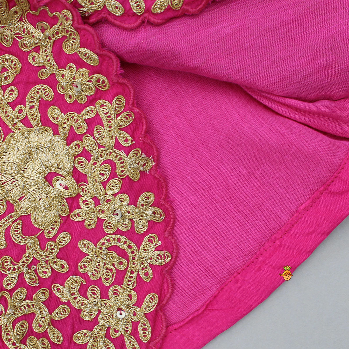 Pre Order: Exquisite Waistcoat Style Embroidered Top With Shimmery Lehenga And Shimmery Dupatta