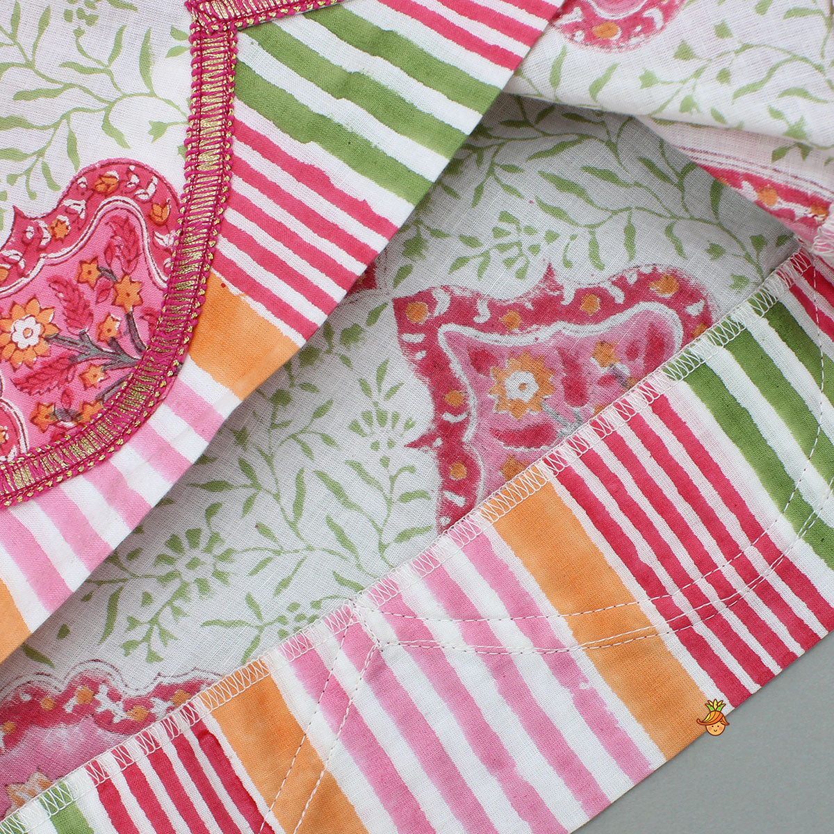 Pre Order: Ethnic Angrakha Style Kurti And Pant