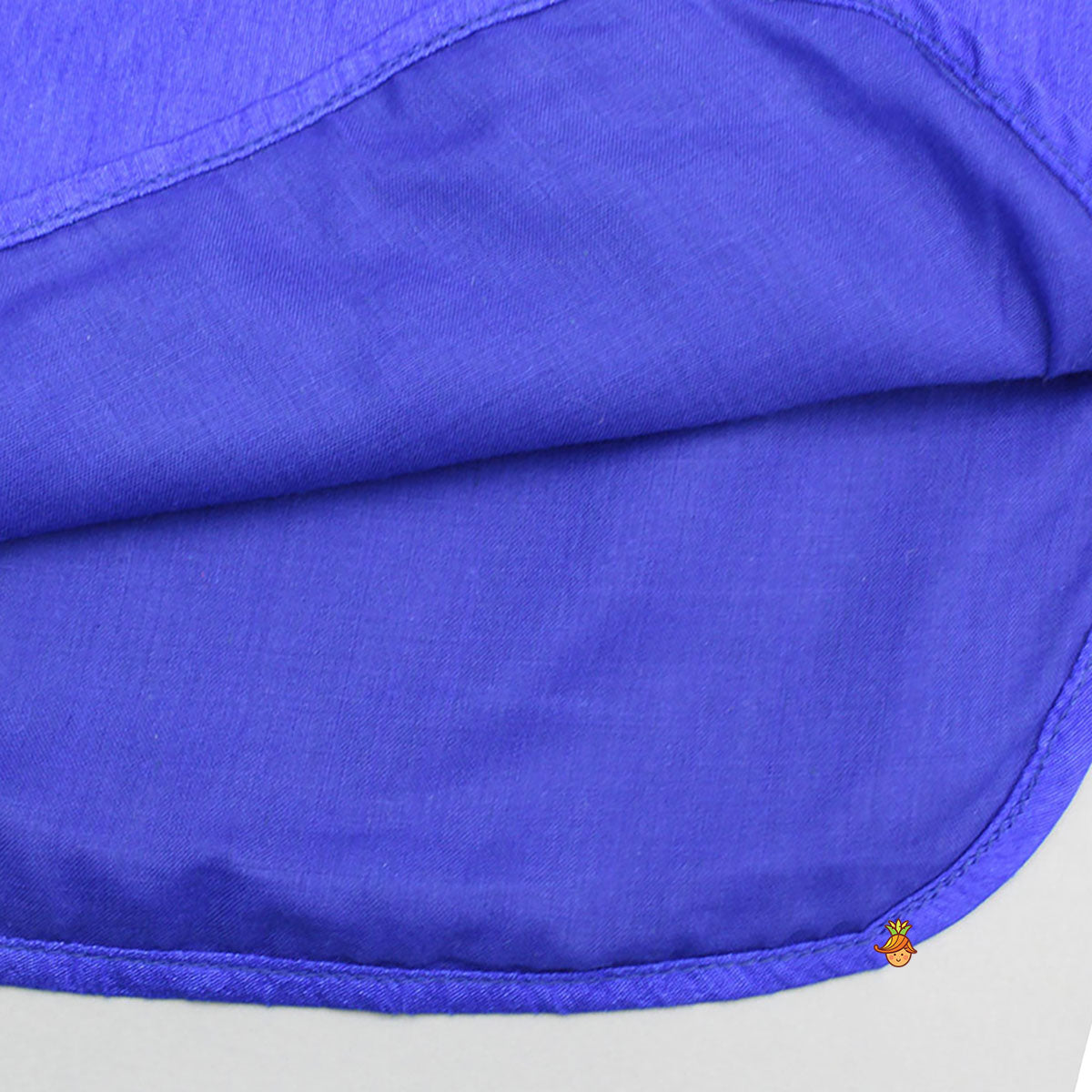 Pre Order: Blue Kurta With Adjustable Cream Lungi