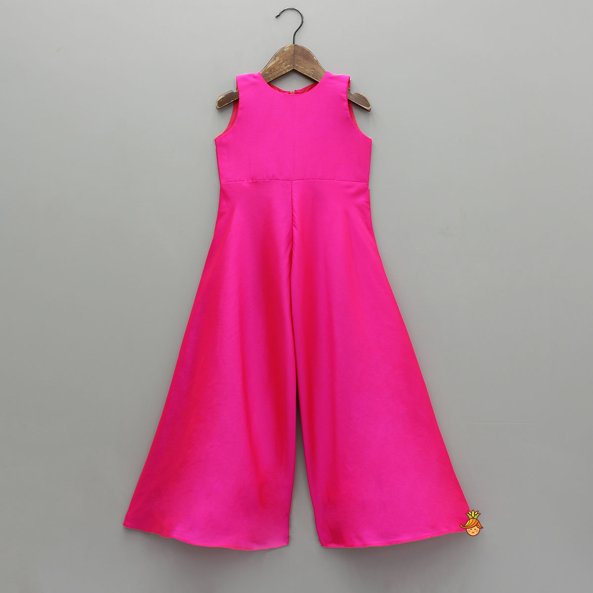 Pre Order: Hot Pink Jumpsuit With Embroidered Vest