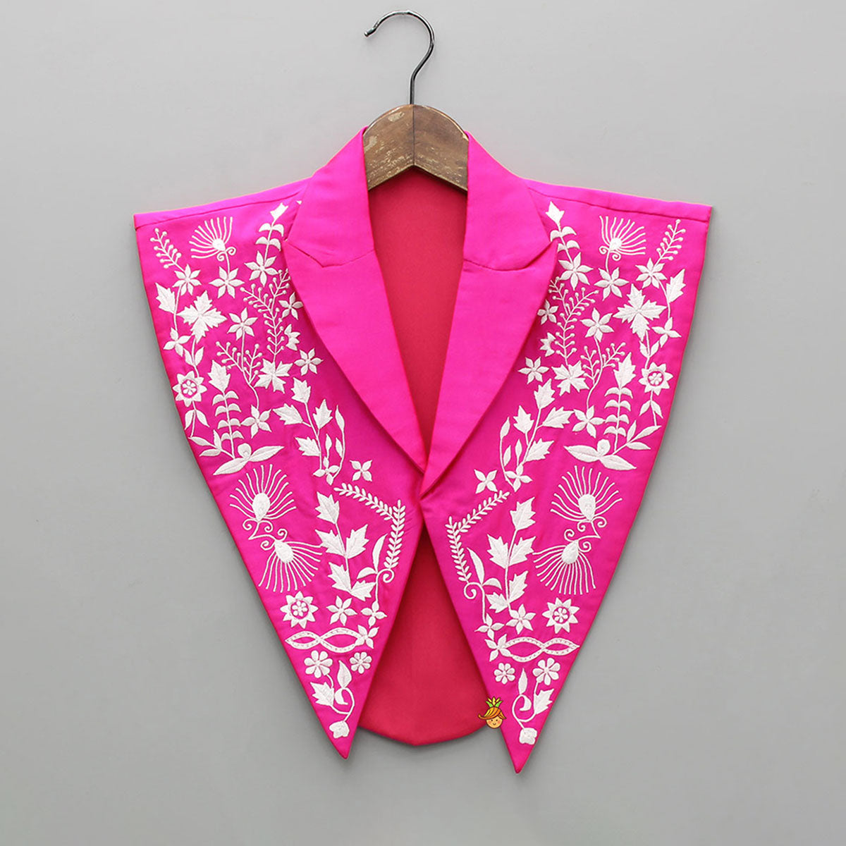 Pre Order: Hot Pink Jumpsuit With Embroidered Vest