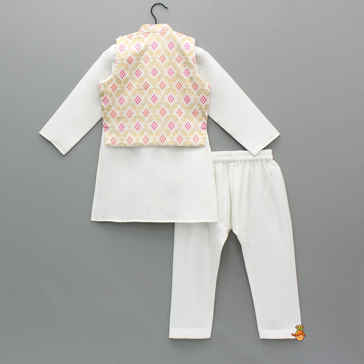 Pre Order: Ethnic Jacket With Kurta And Pyjama