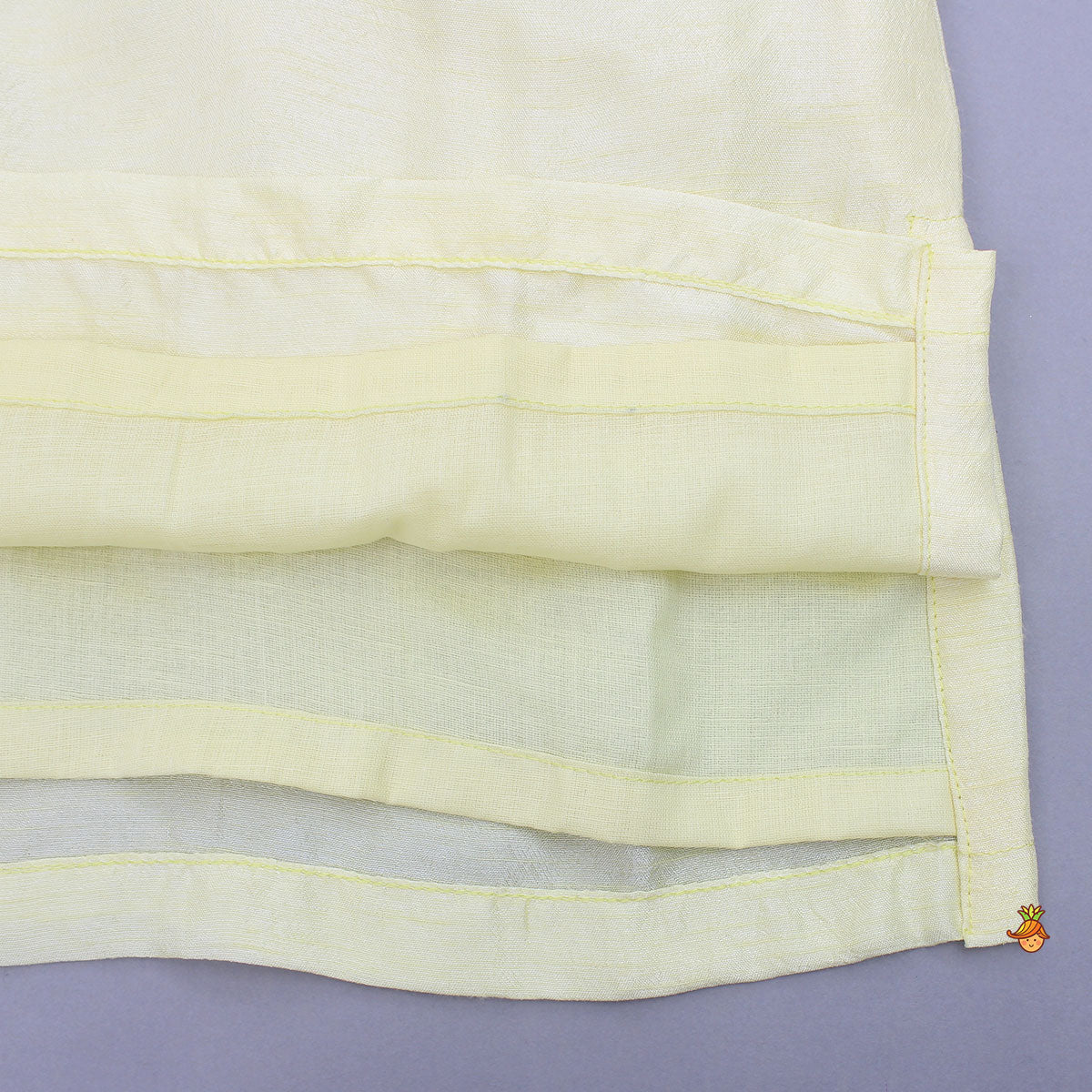 Pre Order: Yellow Kurta With Front Open Embroidered Jacket And Pyjama