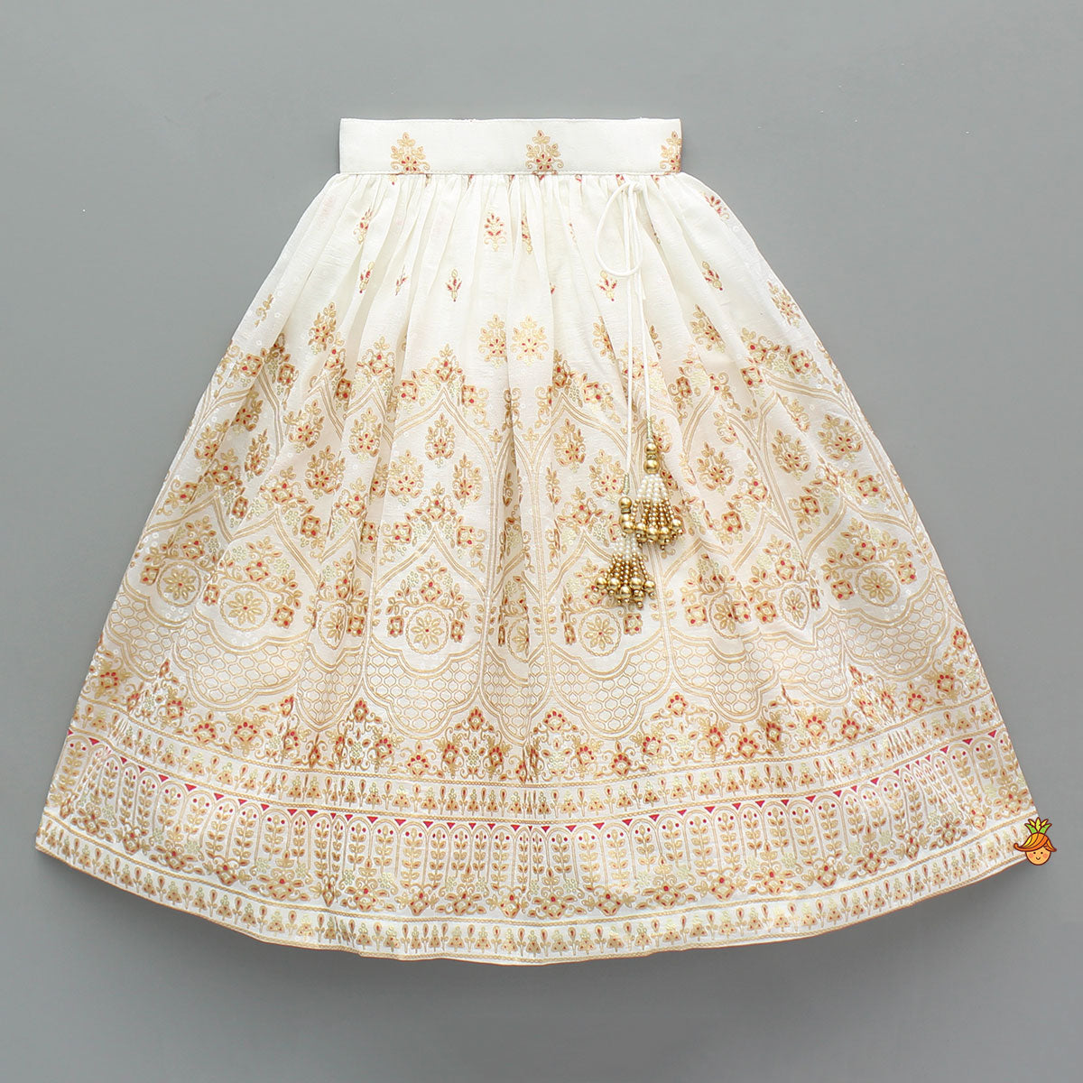 Pre Order: Beautiful Strappy Lace Detailed Top With Matching Lehenga And Dupatta