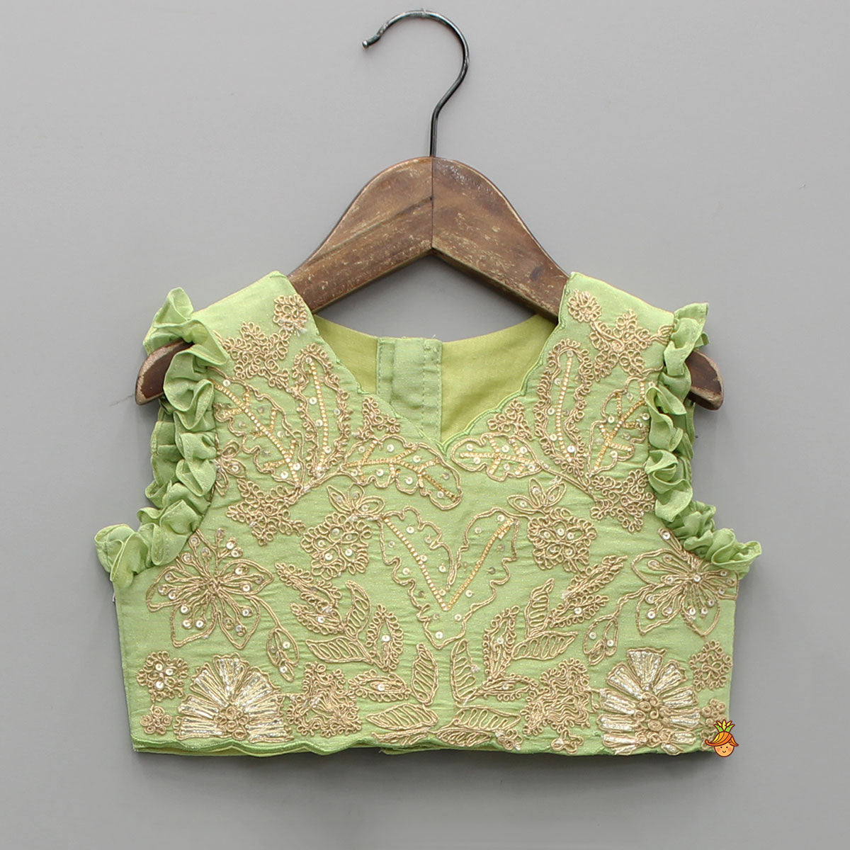 Pre Order: Gorgeous Shimmery Floral Embroidered Top With Matching Lehenga And Dupatta