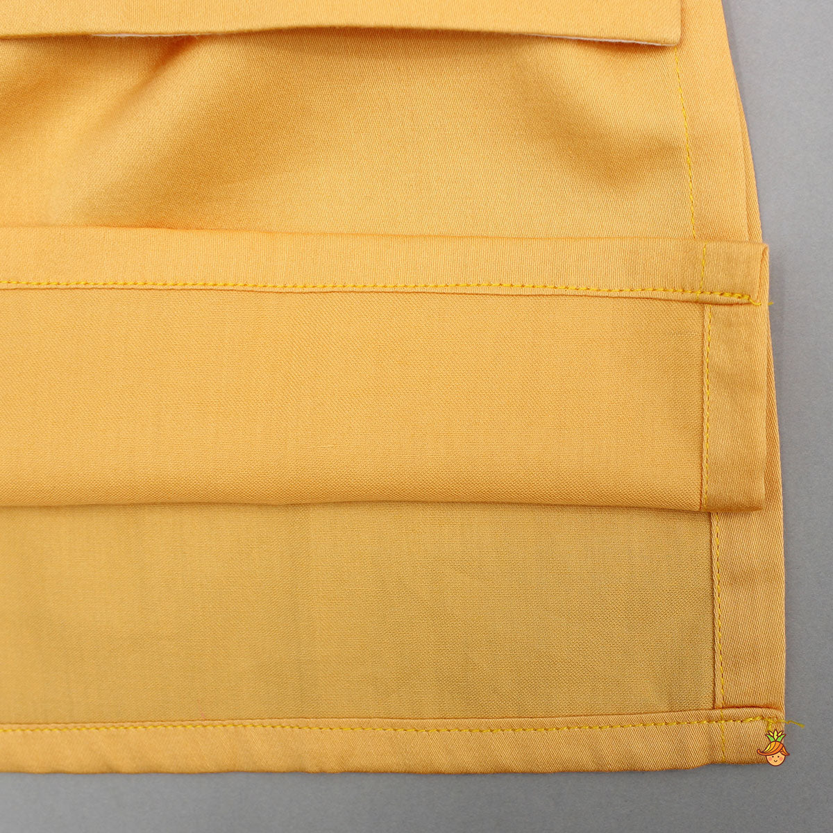 Pre Order: Orange Ethnic Kurta With Lace Embroidered Sleeveless Jacket And Dhoti