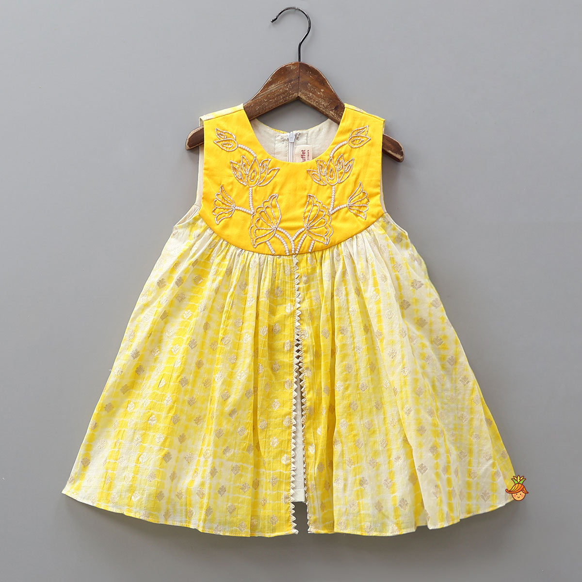 Front Slit Kurti And Sharara With Matching Dupatta