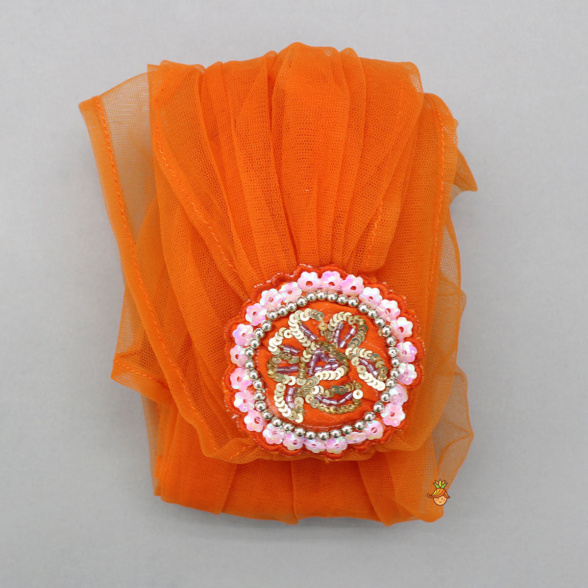 Pre Order: Exquisite Orange Kurti With Flared Sharara And Choker Dupatta