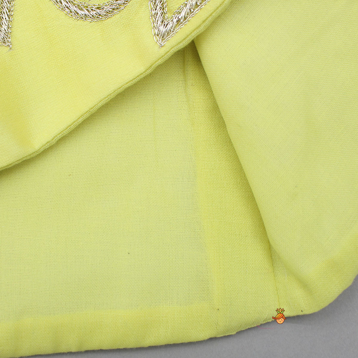 Pre Order: Yellow Kurta With Embroidered Jacket And White Pyjama