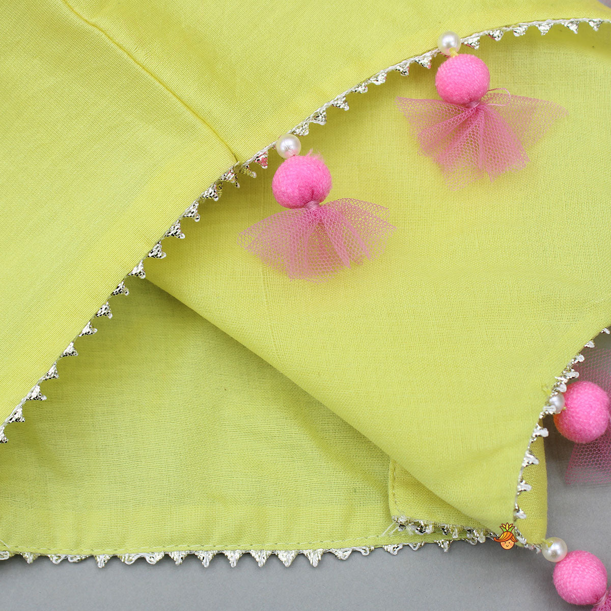 Pre Order: Sleeveless Embroidered Stylish Hem Top With Palazzo
