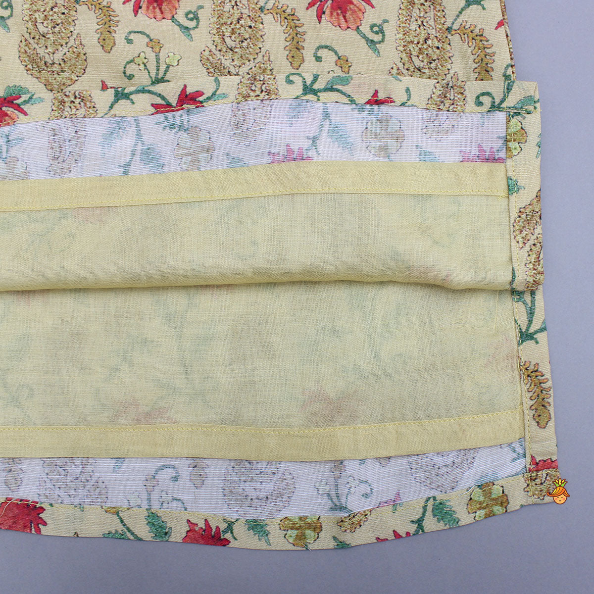 Pre Order: Beige Floral Printed Kurta With Matching Pyjama