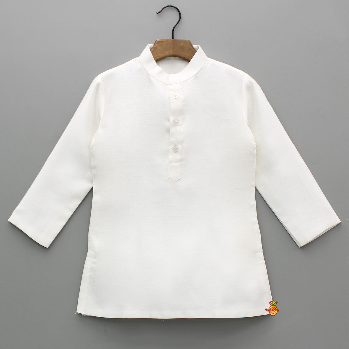 Pre Order: Off White Kurta With Embroidered Jacket With Pant
