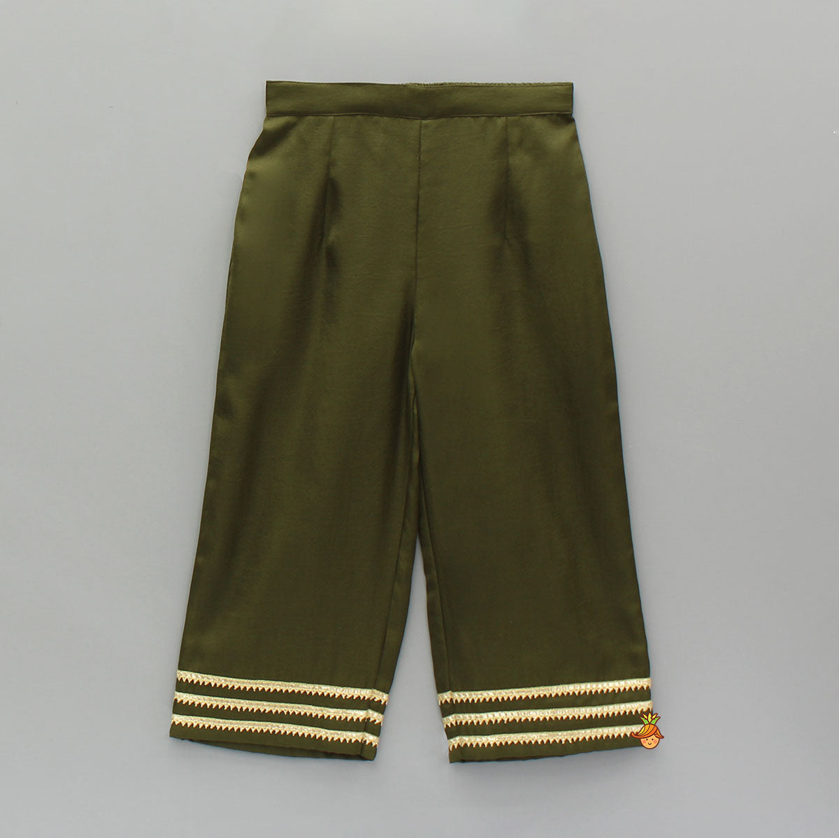 Pre Order: Green Strappy Kurti With Pant And Dupatta