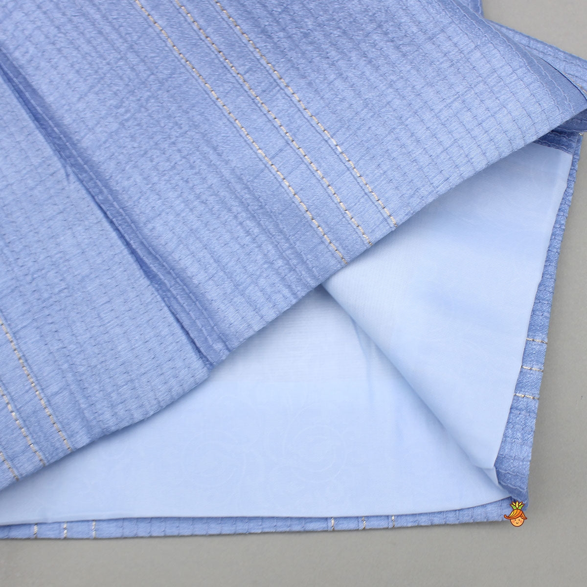 Pre Order: Ethnic Booti Detailed Kurta With Thread Work Jacket And Pyjama