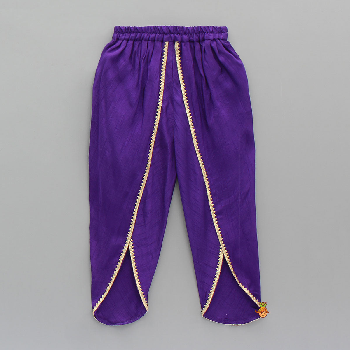 Pre Order: Purple Strappy Sequin Embellished Kurti With Dhoti