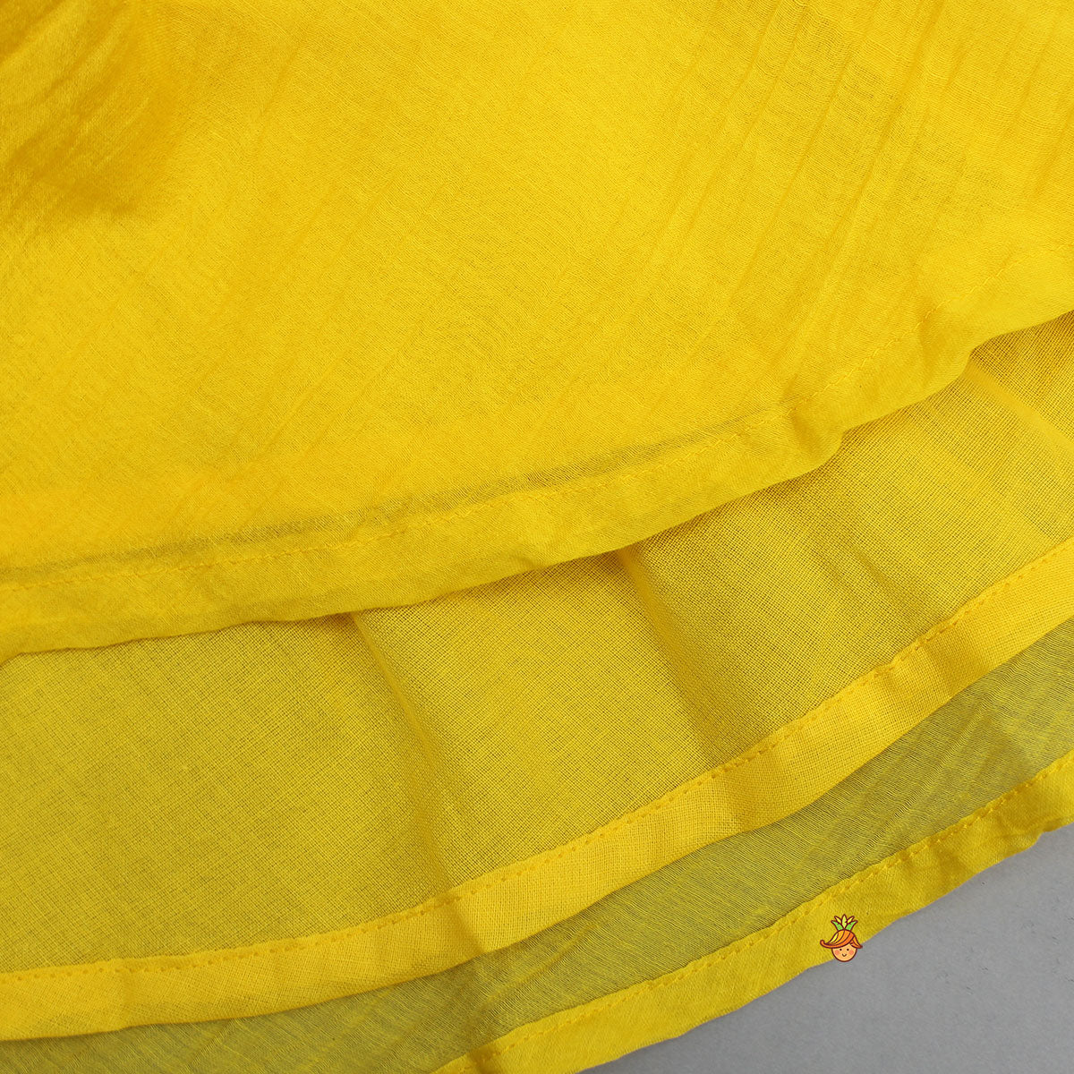 Pre Order: Yellow Flared Tie Up Top With Printed Palazzo