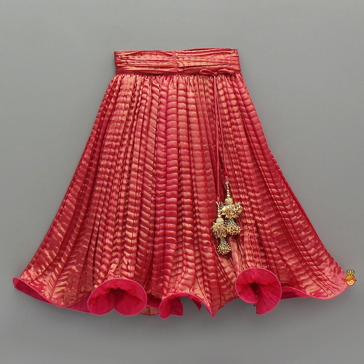 Pre Order: Exquisite Shimmery Halter Neck Top With Lehenga