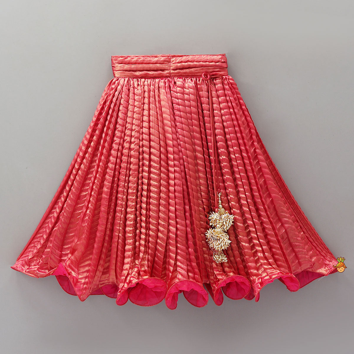 Pre Order: Exquisite Shimmery Halter Neck Top With Lehenga