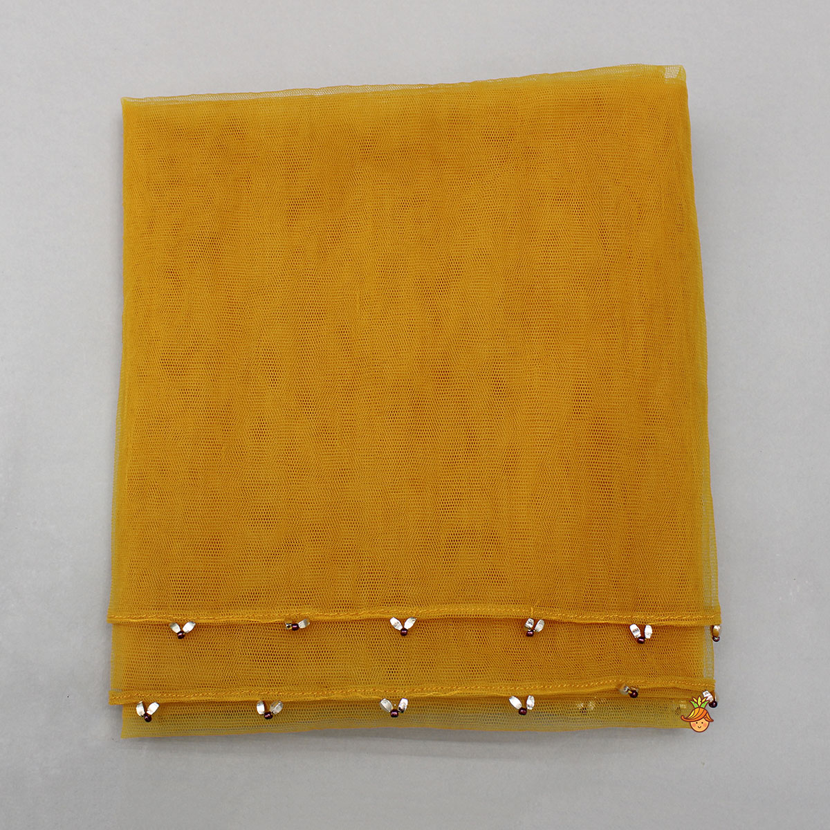 Pre Order: Sequins Embroidered Pleat Detailed Top With Tulle Lehenga And Dupatta