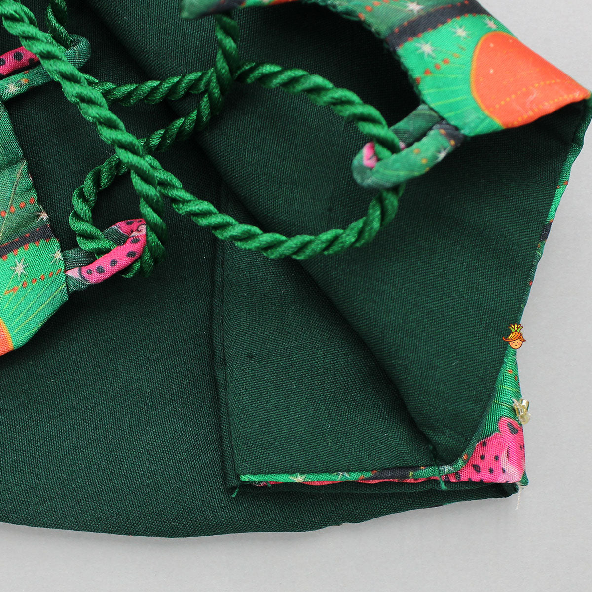Pre Order: Green Printed Stylish Crop Top With Sharara