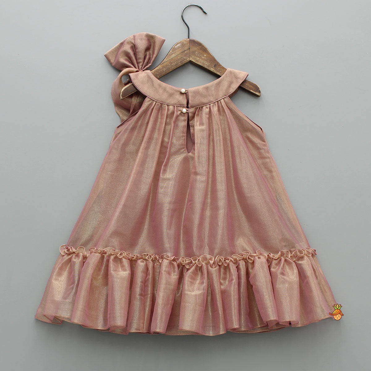 Pre Order: Stunning Shimmery Bow Adorned Halter Neck Dress