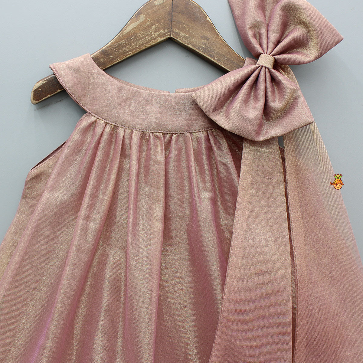 Pre Order: Stunning Shimmery Bow Adorned Halter Neck Dress