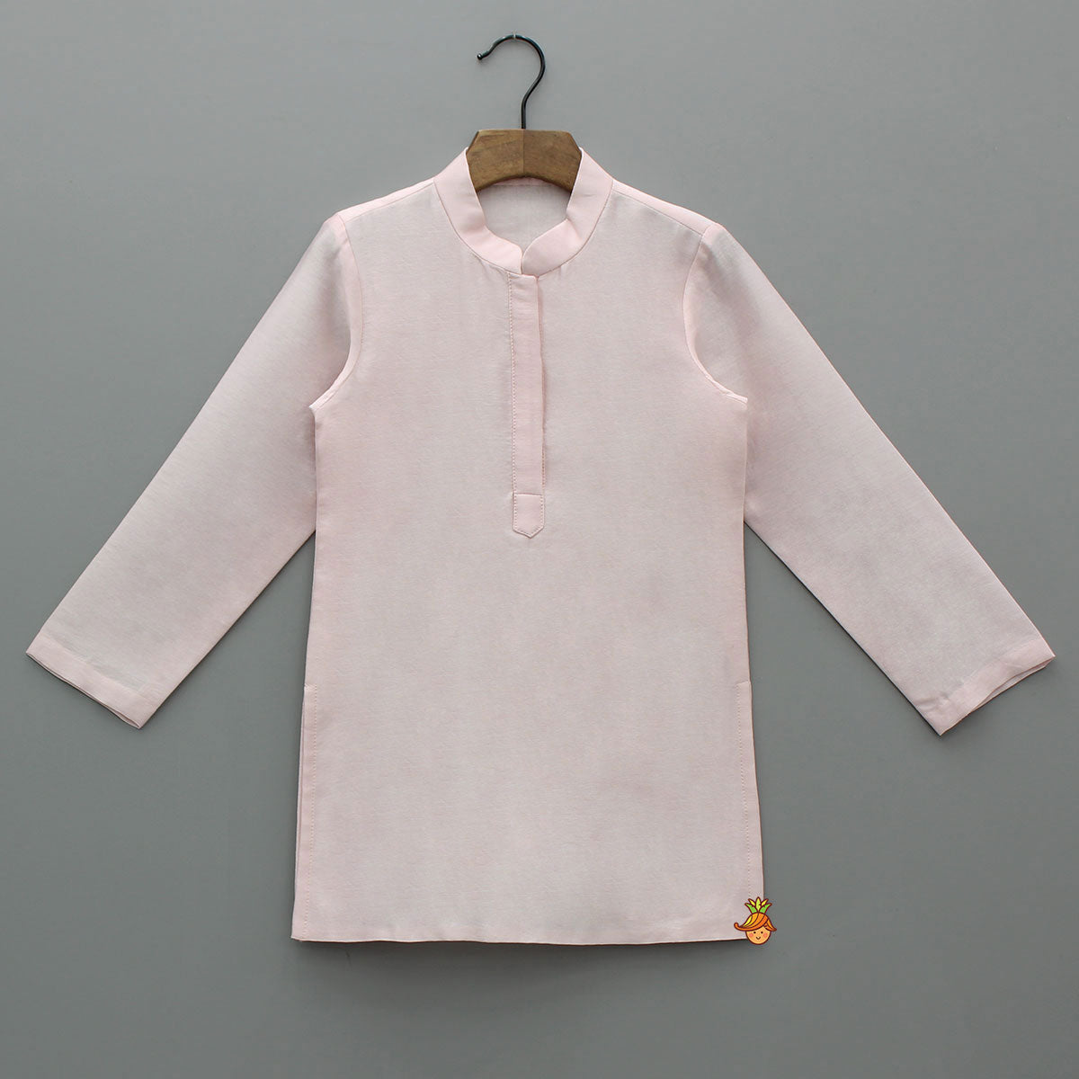Pre Order: Pink Kurta With Hand Embroidered Jacket And Pyjama