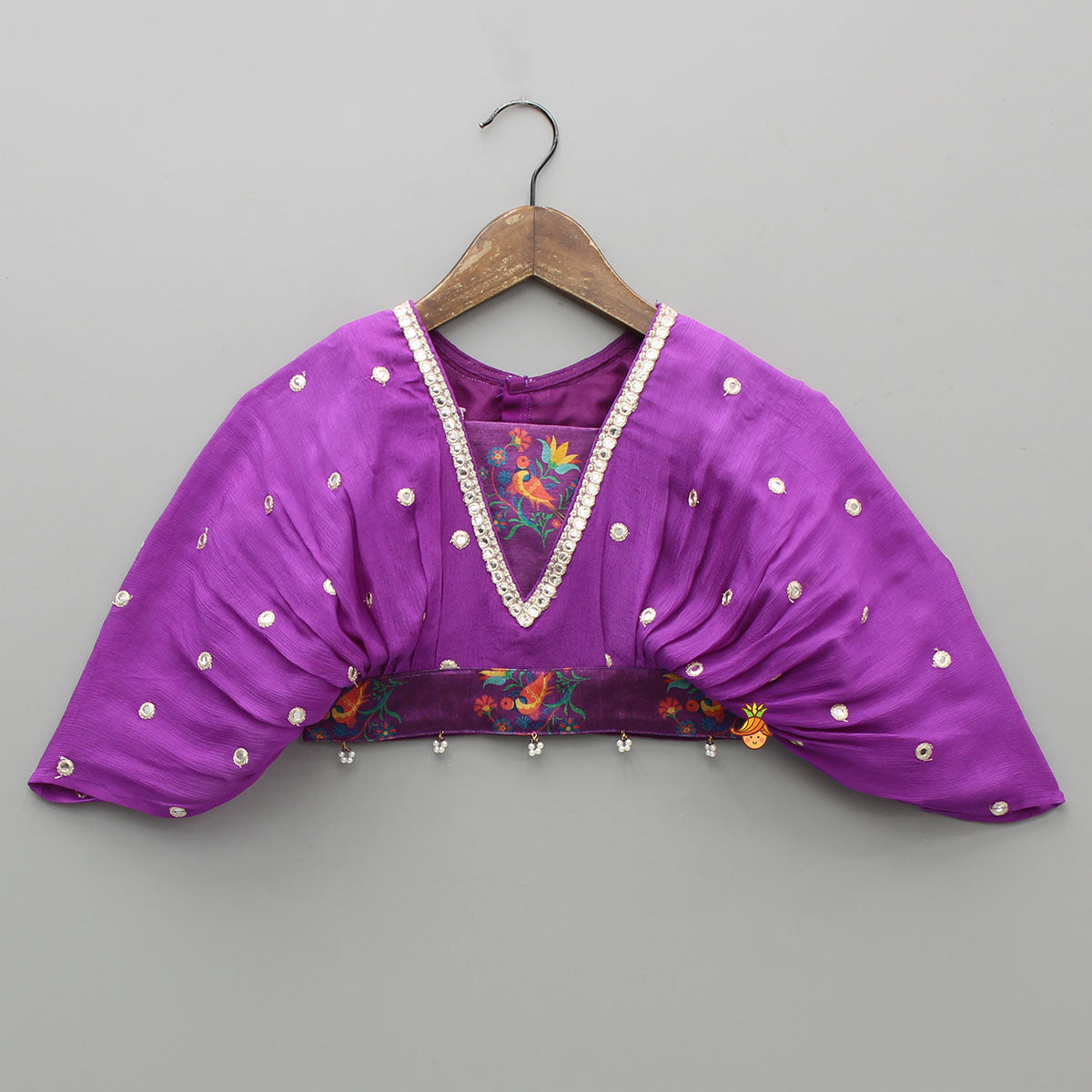 Pre Order: Stylish Purple Top With Printed Palazzo
